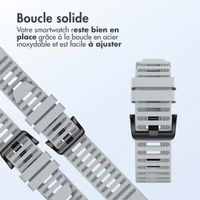imoshion Bracelet QuickFit® Stripe en silicone  - Connexion Garmin 22 mm - Gris