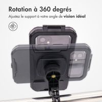 imoshion Support de téléphone premium pour vélo - Résistant aux éclaboussures - Rotation à 360° - Universel - Noir