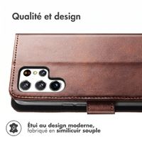 imoshion Étui de télephone portefeuille de luxe Samsung Galaxy S22 Ultra - Marron foncé