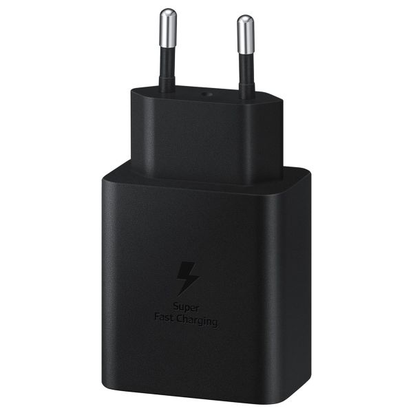 Samsung Adaptateur de charge USB-C Super Fast Charging original en emballage d'usine - 45 watts - Noir