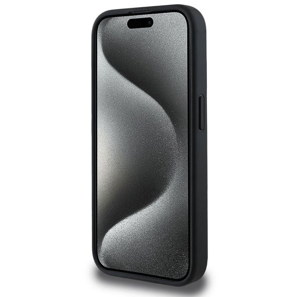 Guess Coque 4G Metal Logo MagSafe Apple iPhone 15 Pro - Noir