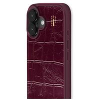 iDeal of Sweden Coque MagSafe en cuir végétalien Apple iPhone 16 - Fine Wine Croco