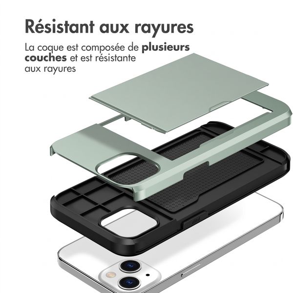 imoshion Coque arrière avec porte-cartes Apple iPhone 14 - Vert foncé