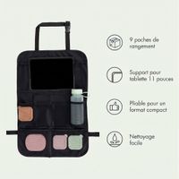 imoshion Organisateur de Siège de Voiture pour enfants - 9 compartiments - Inclut un support pour tablette - Noir