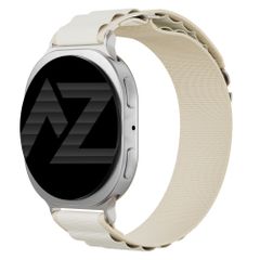 Accezz Bracelet en nylon Alpine Samsung Galaxy Watch 9 (40/44mm) / Watch 8 (40/44mm) / Classic (46mm) - Lumière stellaire
