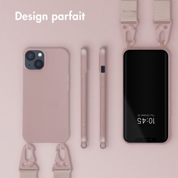 Selencia Coque silicone avec cordon amovible Apple iPhone 13 - Sand Pink