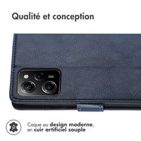 imoshion Étui de télephone portefeuille de luxe Xiaomi Poco X5 Pro 5G - Bleu foncé