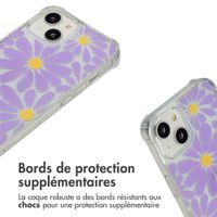 imoshion Coque Design avec cordon Apple iPhone 14 - Tropical Violet Flowers Connect