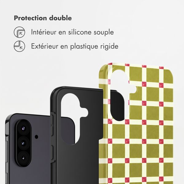 Selencia Coque arrière Vivid Samsung Galaxy A57 (5G) - Check This Olive
