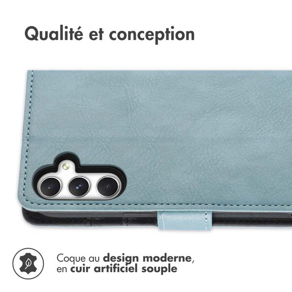 imoshion Étui de télephone portefeuille de luxe Samsung Galaxy A25 (5G) - Bleu clair