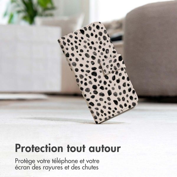 imoshion Étui de télephone portefeuille Design Samsung Galaxy S8 - Black And White Dots