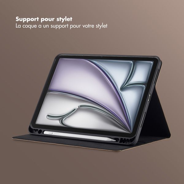 Selencia Coque tablette Riva Apple iPad Air 11 pouces (2026) M4 / (2025) M3 / (2024) M2 / Air 5 (2022) / Air 4 (2020) - Mocha Brown