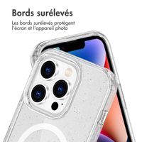 imoshion Coque Pailletée avec MagSafe Apple iPhone 14 Pro - Paillettes Transparent