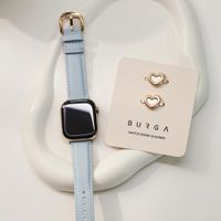 Burga Bracelet en cuir véritable  - Apple Watch | 44/45/46/49 mm / Connexion universelle 20 mm - Dream / Gold