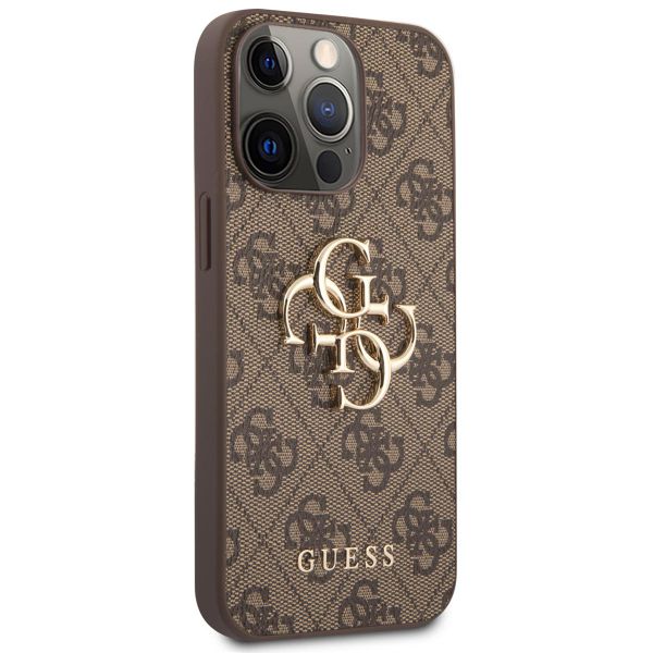 Guess Coque 4G Metal Logo Backcover Apple iPhone 13 Pro - Marron