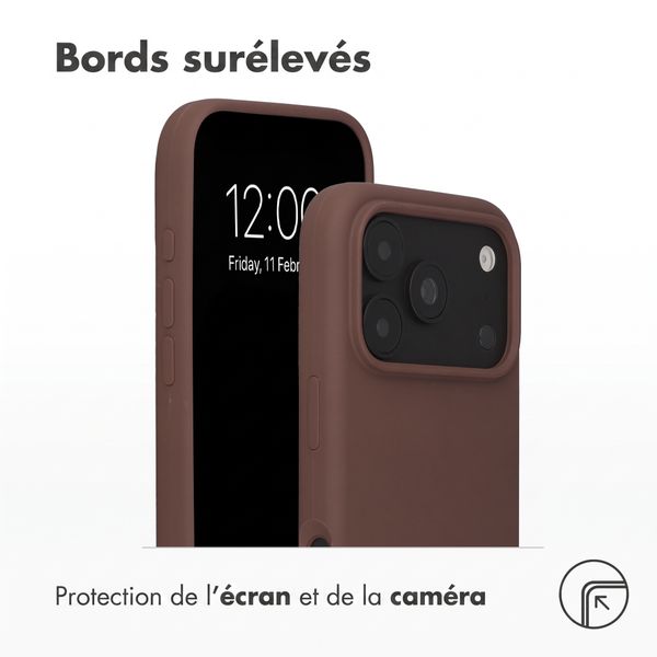 Accezz Coque Liquid Silicone avec MagSafe Apple iPhone 18 Pro / 17 Pro - New Tea Brown