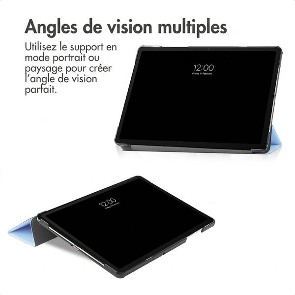 imoshion Coque tablette Trifold Samsung Galaxy Tab A11 Plus / A9 Plus - Bleu clair