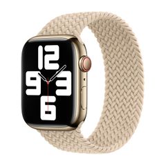 Apple Bracelet Solo tressé Apple Watch | 38/40/41/42 mm - Taille 5 - Beige