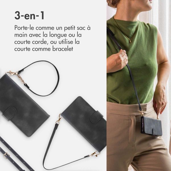 imoshion Etui de télephone portefeuille avec cordon Samsung Galaxy A53 - Noir