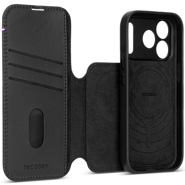 Decoded Portefeuille détachable 2 en 1 en cuir MagSafe Apple iPhone 18 Pro / 17 Pro - Black