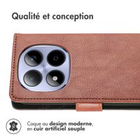 imoshion Étui de télephone portefeuille de luxe Xiaomi Redmi Note 15 (4G) - Marron
