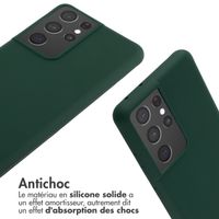 imoshion Coque en silicone avec cordon Samsung Galaxy S21 Ultra - Vert foncé