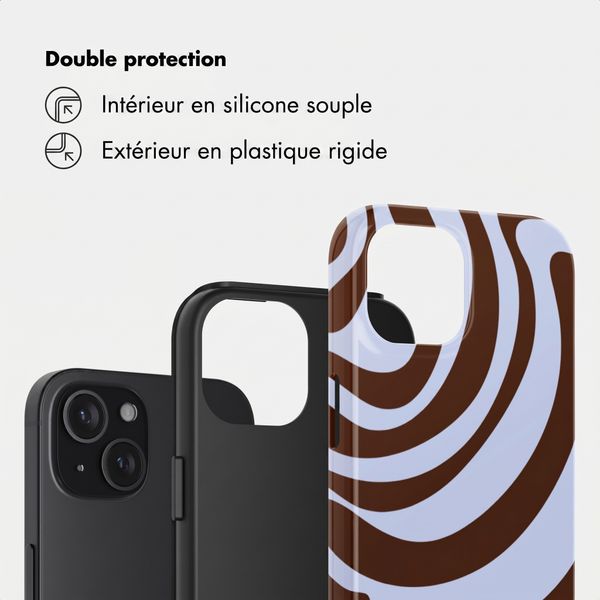 Selencia Coque arrière Vivid Apple iPhone 15 - Dream Swirl Chocolate