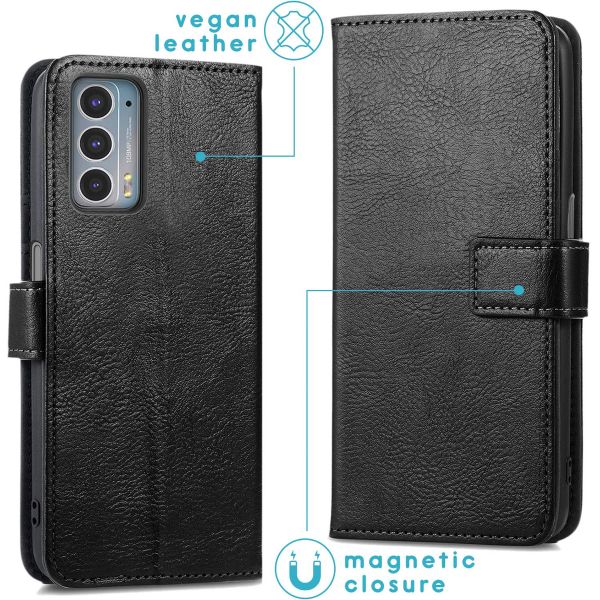 imoshion Étui de télephone portefeuille de luxe Motorola Edge 20 - Noir