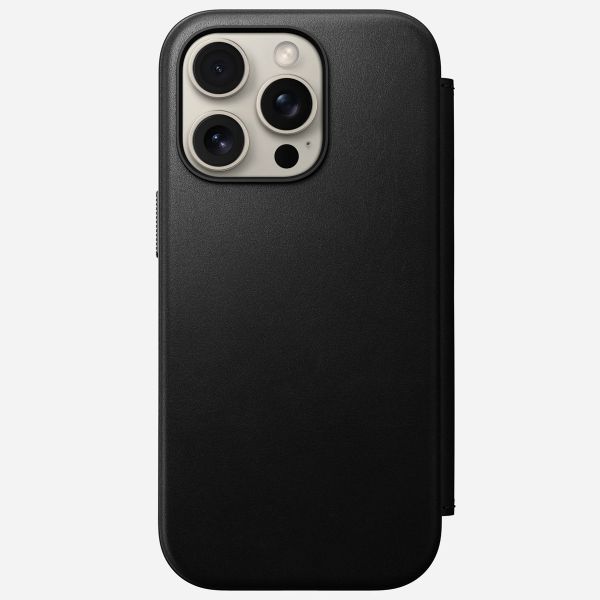 Nomad Étui de télephone portefeuille Modern Leather Folio Apple iPhone 16 Pro - Noir