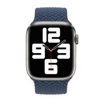 Apple Bracelet Solo tressé Apple Watch | 44/45/46/49 mm - Taille 6 - Abyss Blue