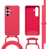 imoshion Coque arrière Color avec cordon amovible et MagSafe Samsung Galaxy S25 / S24 - Red Raspberry