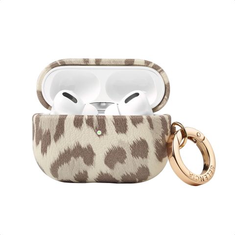 Selencia Coque Sabi motif panthère  Apple Airpods Pro / Pro 2 - Soft Ivory