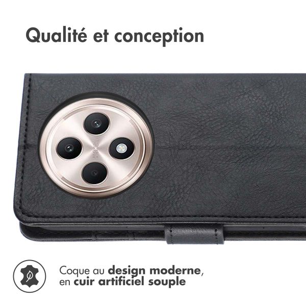 imoshion Étui de télephone portefeuille de luxe Oppo Reno 12F 5G - Noir