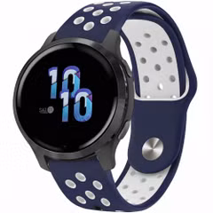 imoshion Bracelet sport en silicone  - Connexion universelle 22 mm - Dark Blue & White