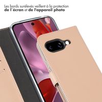Selencia Étui portefeuille en cuir véritable Google Pixel 9A - Dusty Pink