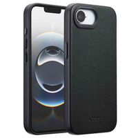 Accezz Coque arrière en cuir avec MagSafe Apple iPhone 17e / 16e - Onyx Black