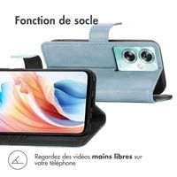 imoshion Étui de télephone portefeuille de luxe Oppo A79 - Bleu clair