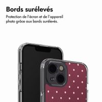 imoshion Coque Design Apple iPhone 14 - Polka Dot Bordeaux