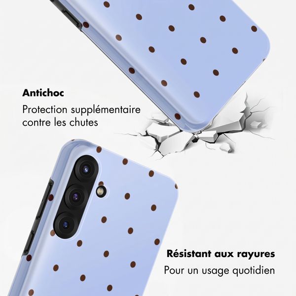 Selencia Coque arrière Vivid Samsung Galaxy S25 FE - Happy Dots Digital Sky