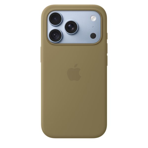 Apple Coque en silicone avec MagSafe Apple iPhone 18 Pro - Olive