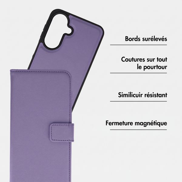 imoshion Étui portefeuille luxe 2-en-1 amovible Samsung Galaxy A27 (5G) - Violet
