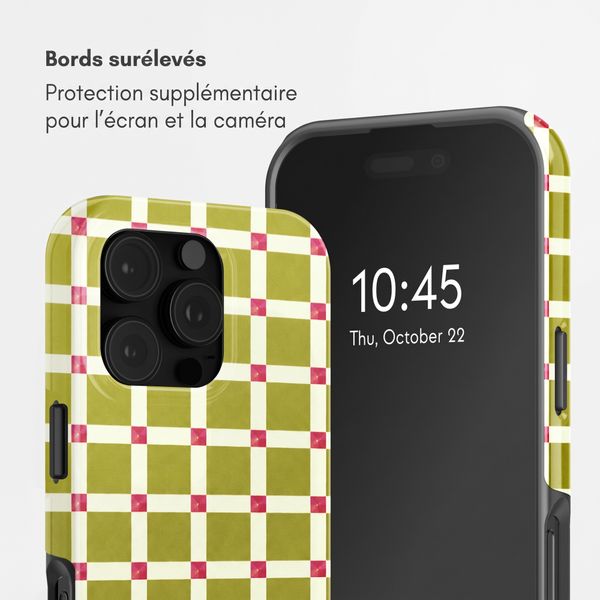 Selencia Coque arrière Vivid Apple iPhone 16 Pro - Check This Olive