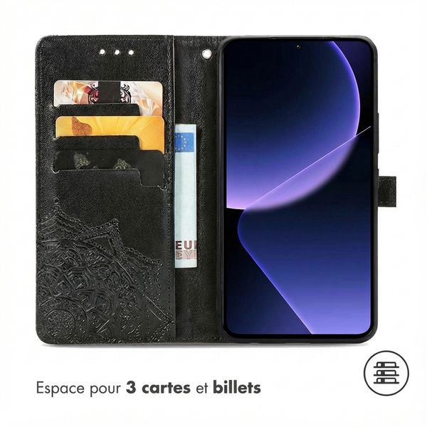 imoshion Etui de télephone Mandala Xiaomi 13T / 13T Pro - Noir