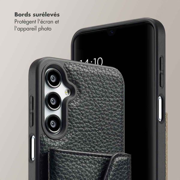 Selencia Coque de télephone Sera avec cordon et porte-cartes enveloppe Samsung Galaxy A16 - Noir