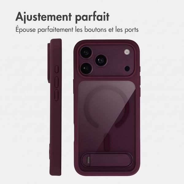 Accezz Coque arrière Hold avec MagSafe Apple iPhone 18 Pro Max / 17 Pro Max - Dark Cherry