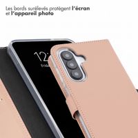 Selencia Étui portefeuille en cuir véritable Samsung Galaxy A27 (5G) - Dusty Pink