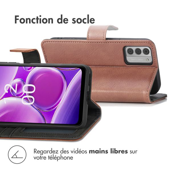 imoshion Étui de télephone portefeuille de luxe Nokia G42 - Marron
