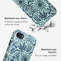 Selencia Coque arrière Vivid Apple iPhone SE (2022 / 2020) / 8 / 7 - Tropical Vibes Light Blue