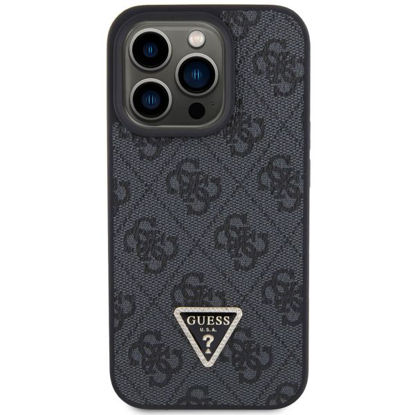 Guess Coque 4G Logo Triangle Strass Apple iPhone 15 Pro - Noir