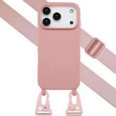 Selencia Coque silicone avec cordon amovible Apple iPhone 17 Pro Max - Sand Pink
